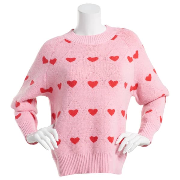 Womens Nanette Lepore Long Sleeve Heart Sweater - image 