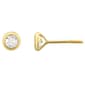 14kt. Gold Bezel Set Square Cubic Zirconia Stud Earrings - image 1