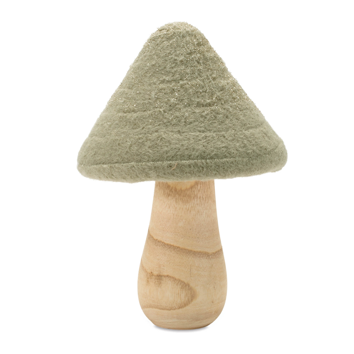 Melrose Glittered Wool Mushroom Decor - Set of 2