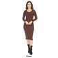 Womens White Mark Long Sleeve Rib Midi Sweater Dress - image 9