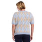 Plus Size Rafaella® Short Sleeve Argyle Cardigan - image 2