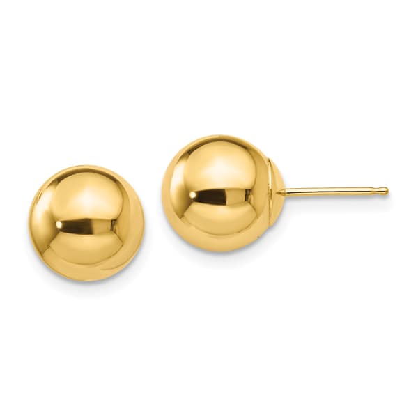 Gold Classics&#40;tm&#41; 14kt. Gold 9mm Ball Stud Earrings - image 