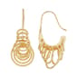 Fine Faux Gold Plated Gypsy Circle Dangle Earrings - image 1
