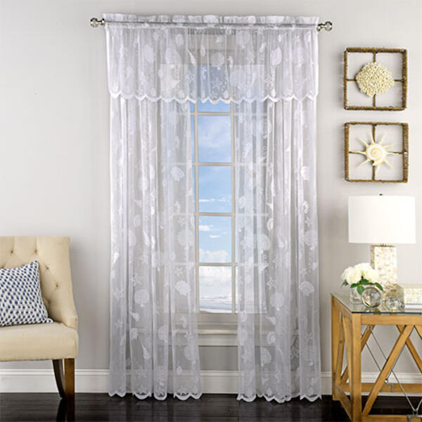 Reef Scenic Lace Curtain Panel - image 