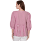 Petite Ruby Rd. Hothouse Florals Stripe Embroidery Blouse - image 2