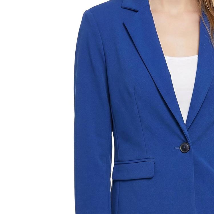 Petite NY Collection Long Sleeve Solid Scuba Crepe Jacket