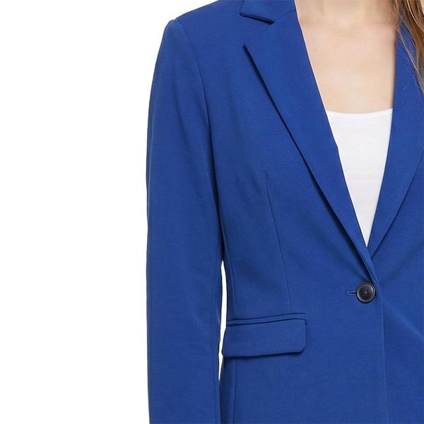 Petite NY Collection Long Sleeve Solid Scuba Crepe Jacket