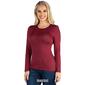 Womens 24/7 Comfort Apparel Long Sleeve Solid Relaxed Fit Tee - image 6