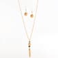 Ashley Cooper(tm) Tri-Tone Tassel Necklace & Earring Set - image 1