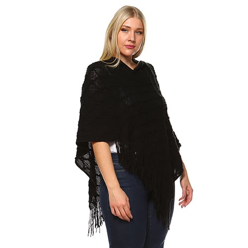 Plus Size White Mark Frostine Poncho Sweater