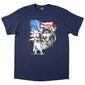 Mens Patriotic Wolf Pack Flag Short Sleeve Graphic T-Shirt - image 1