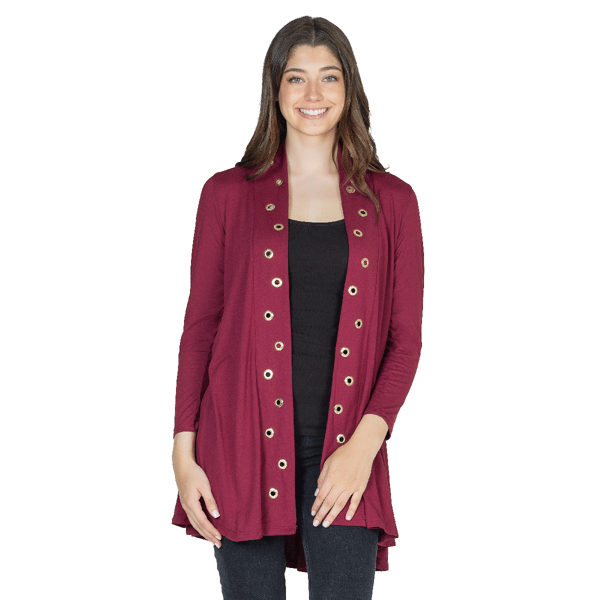 Womens 24/7 Comfort Apparel Mid Thigh Open Front Cardigan - image 