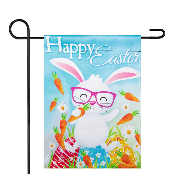 Northlight Seasonal Happy Easter Bunny with Carrots Garden Flag