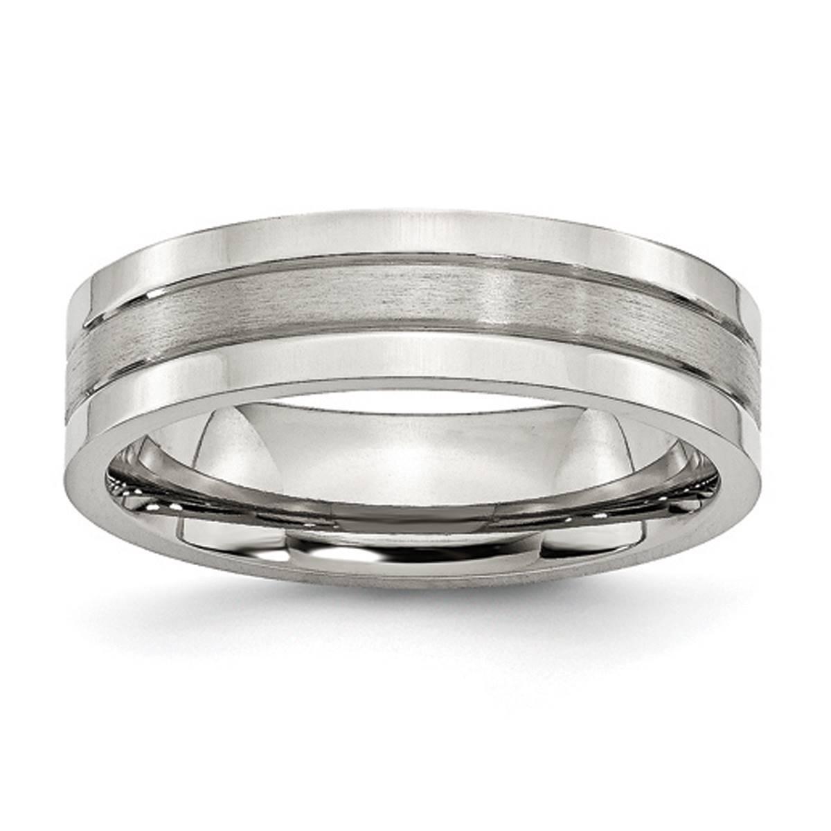Mens Gentlemen’s Classics™ 6mm Satin Polished Wedding...