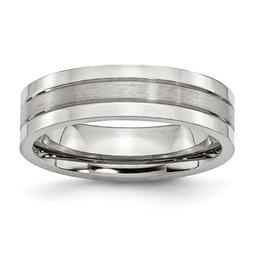 Mens Gentlemen's Classics(tm) 6mm Satin Polished Wedding Band