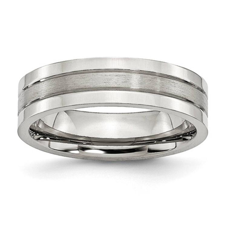 Mens Gentlemen's Classics(tm) 6mm Satin Polished Wedding Band