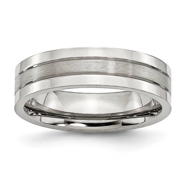 Mens Gentlemen's Classics&#40;tm&#41; 6mm Satin Polished Wedding Band - image 