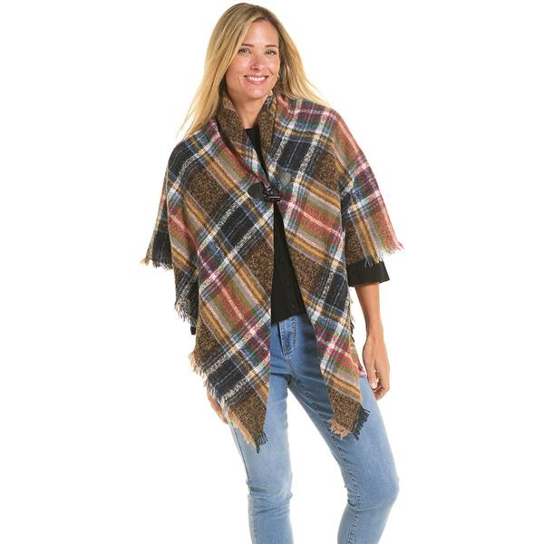 Womens Renshun Plaid Cape