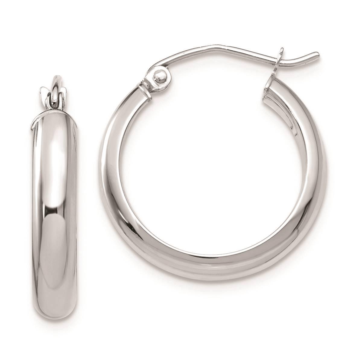 Gold Classics™ 14kt. White Gold 20x4mm Hoop Earrings