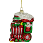 Northlight Glittered Train Christmas Glass Hanging Ornament - image 3