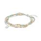 Shine Heart Link and Glass Bead Triple Strand Bracelet - image 2