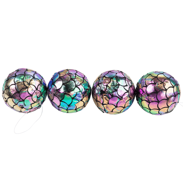 Northlight 4ct. Mermaid Iridescent Christmas Ball Ornaments