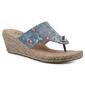 Womens White Mountain Beachball Floral Wedge Sandals - image 1