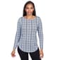 Petite Emaline Special Items Long Sleeve Geometric Boat Neck Tee - image 1