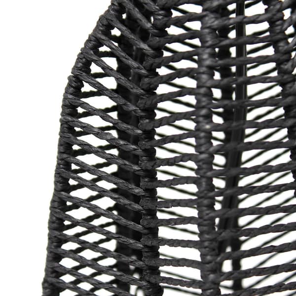 Lalia Home 21in Vintage Rattan Wicker Style Paper Rope Table Lamp