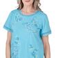 Womens Alfred Dunner Summer Breeze Dragonfly Embroidery Tee - image 2