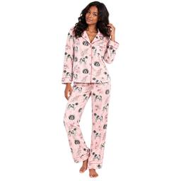 Womens Sabrina Soto Long Sleeve Dogs Pajama Set