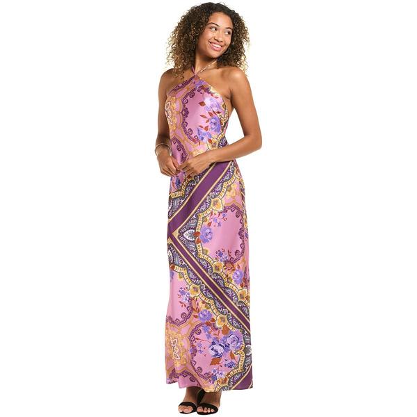 Juniors Morgan & Co. Scarf Print Halter Maxi Dress - image 