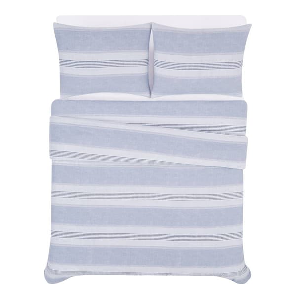 London Fog Striped Flannel Comforter Set