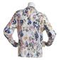Womens Zac &amp; Rachel Long Sleeve Floral Notched Button Down-BLUE - image 2