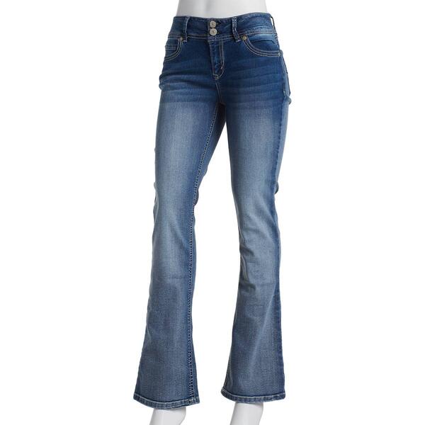 Juniors Wallflower Lucious Curvy Bootcut Jeans - Medium Wash - image 