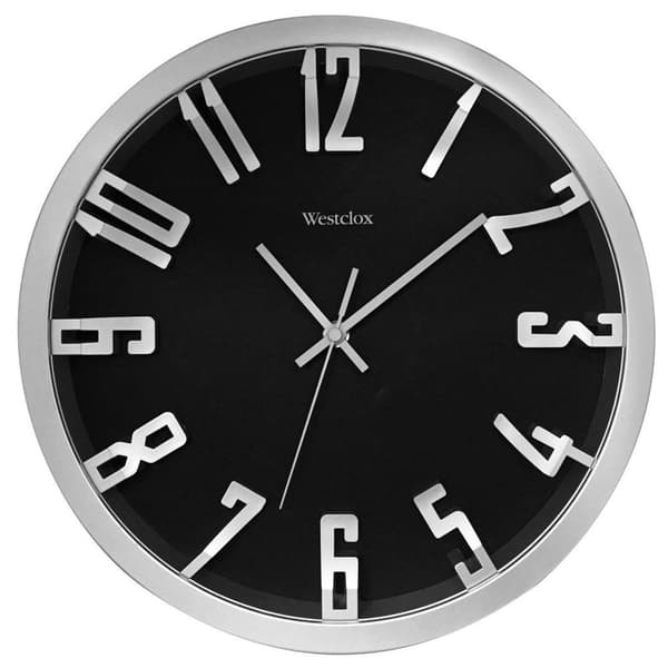Westclox 12in. Silver Wall Clock with Raised Numbers Boscov's