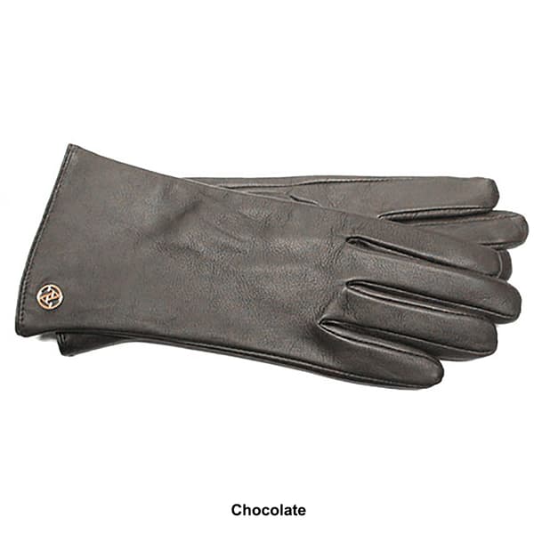 Womens Adrienne Vittadini Cashmere Blend Leather Gloves
