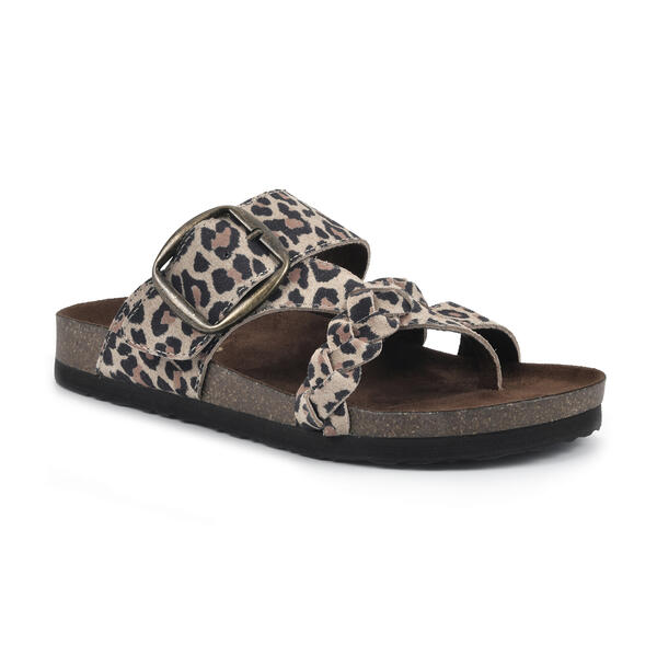 Womens White Mountain Heartfelt Leopard Footbeds&#40;tm&#41; Sandals - image 