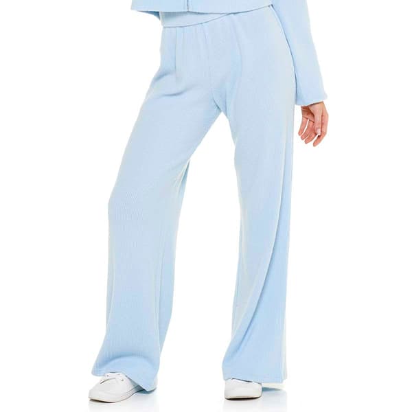 Juniors No Comment Cozy Rib Wide Leg Sweatpants - image 