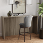 HH2 Home Edenwood Grey Bar Height Swivel Stool with Tufted Back - image 7