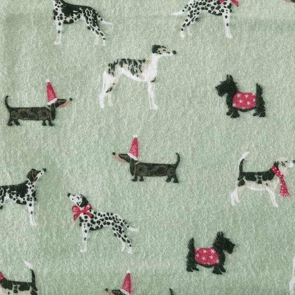 Laura Ashley Holiday Pups Cotton Flannel Sheet Set
