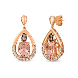 Le Vian&#40;R&#41; Peach Morganite&#40;tm&#41; & Diamond Drop Earrings