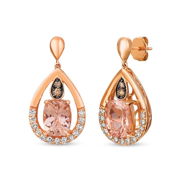 Le Vian&#40;R&#41; Peach Morganite&#40;tm&#41; & Diamond Drop Earrings - image 