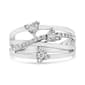 Haus of Brilliance 1/5 ctw. Diamond Heart Cross-Over Bypass Ring - image 3