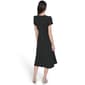 Womens Calvin Klein Puff Sleeve V Neck Crepe A-Line Midi Dress - image 2
