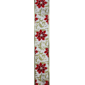 Northlight 12ct.  Poinsettia Print Gold Wired Craft Ribbon Spools - image 2