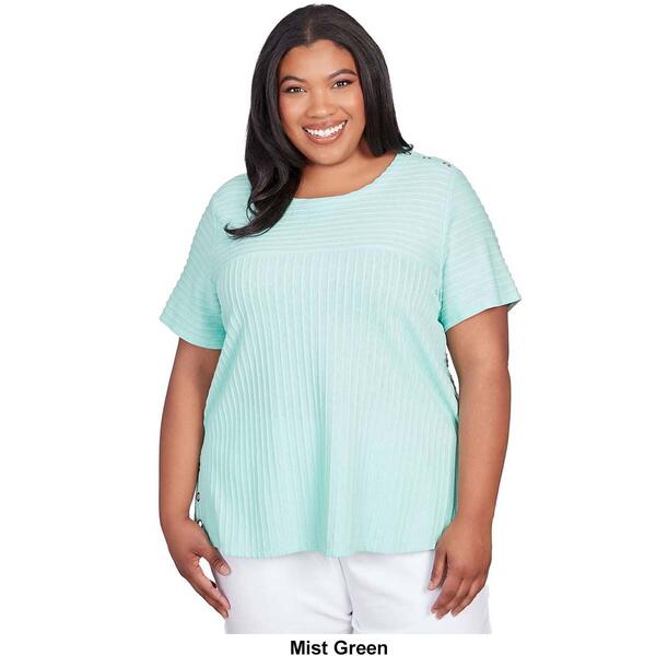 Plus Size Alfred Dunner Classic Brights Short Sleeve Texture Tee