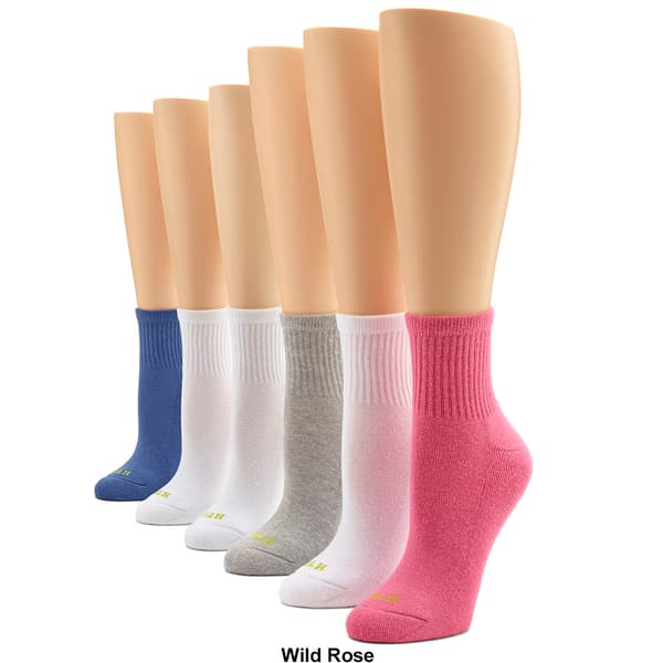 Womens HUE® 6pk. Quarter Socks - Boscov's