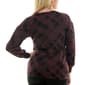 Womens Zac & Rachel Long Sleeve Plaid Hacci Top - image 2