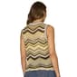 Womens Democracy Sleeveless Scallop Neck Chevron Sweater - image 2
